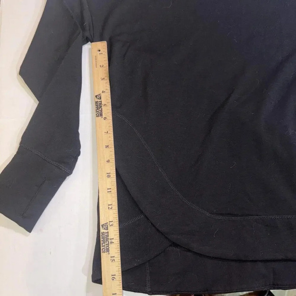 Yogalicious Black Pullover Active Wear Gaiter Long Sleeve Athleisure Lounge Top - Picture 6 of 11